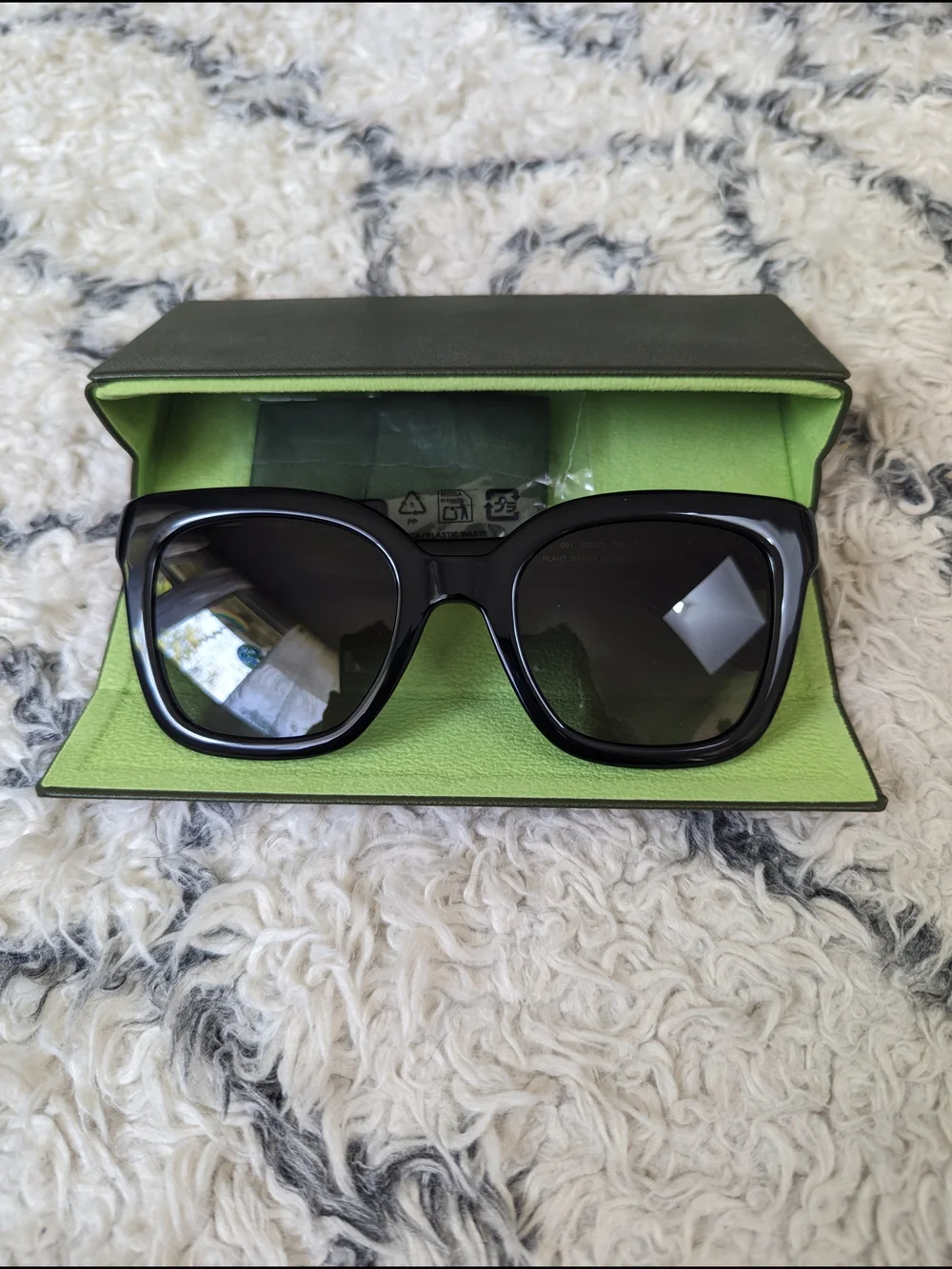 NWOT- Longchamp Black Sunglasses with Protective Case